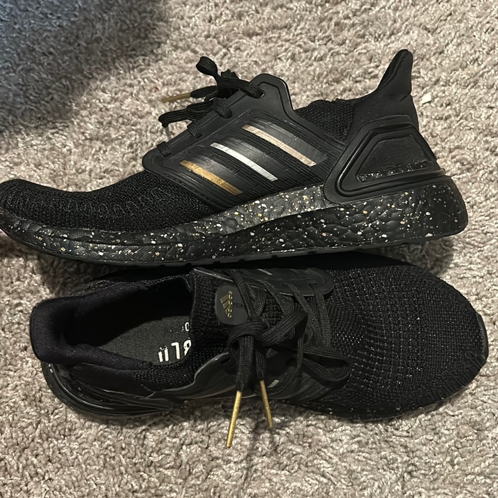 Adidas Ultraboost 20 Black Metallic Gold Silver
